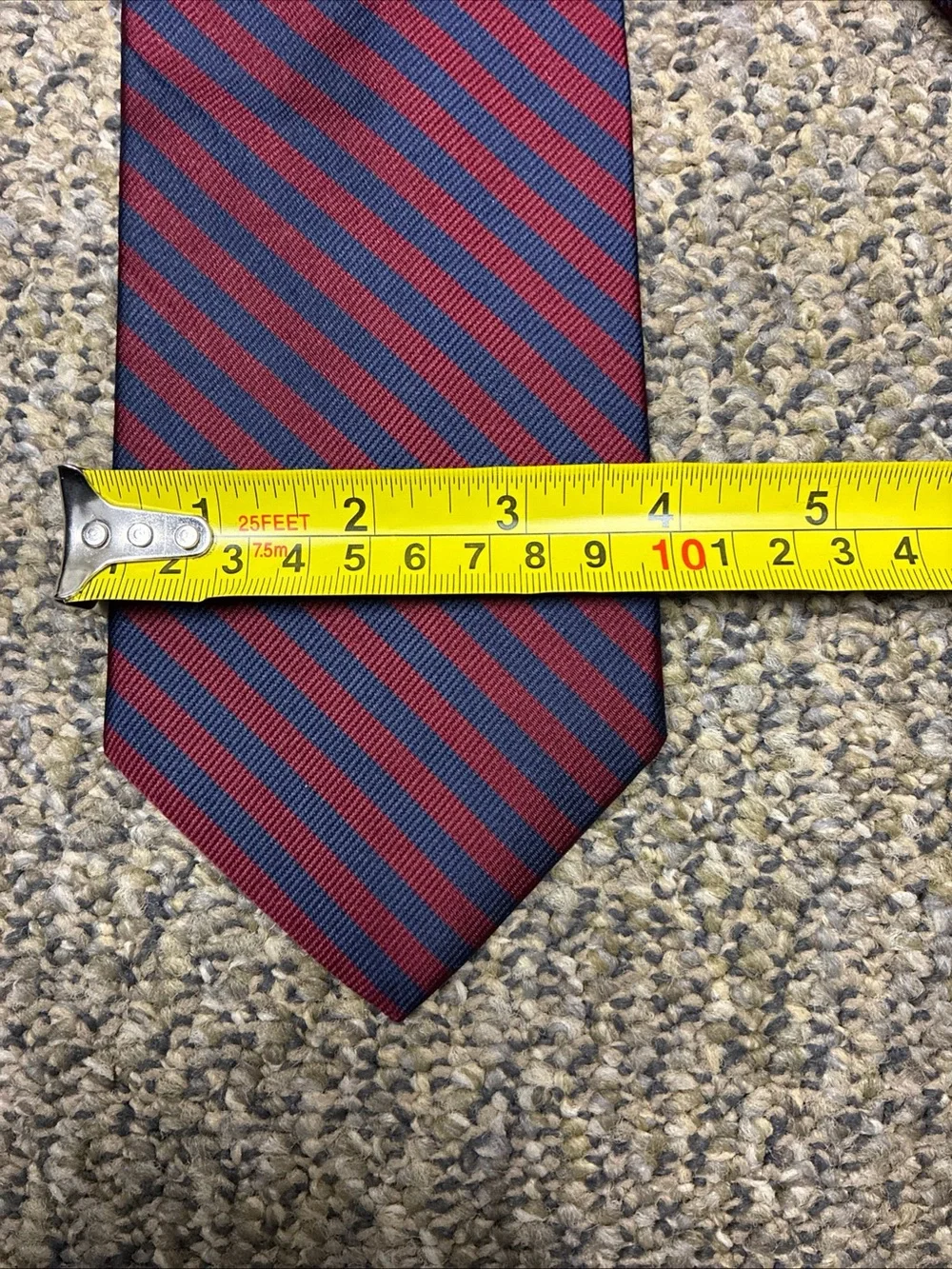 Brooks Brothers Red Geometric Tie and Navy & Red Striped Tie made in USA
